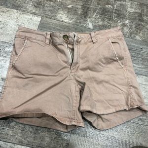 American Eagle pink super stretch jean shorts